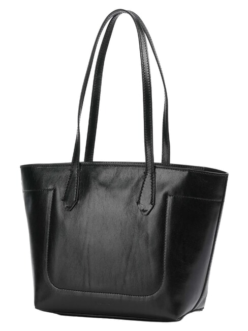 GUELFA Leather shoulder shopper bag Black Gold - Women&rsquo;s Bags