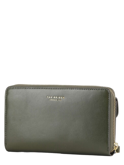 GINEVRA Large leather wallet thyme abb gold - Women&rsquo;s Wallets