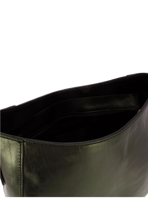 MADDALENA Hobo shoulder bag, in leather Black Gold - Women&rsquo;s Bags