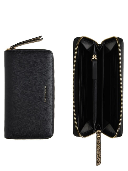 BIRDIE Large leather wallet black / natural op - Women&rsquo;s Wallets