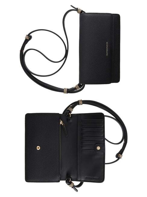 BIRDIE Leather wallet with shoulder strap black / natural op - Women&rsquo;s Wallets