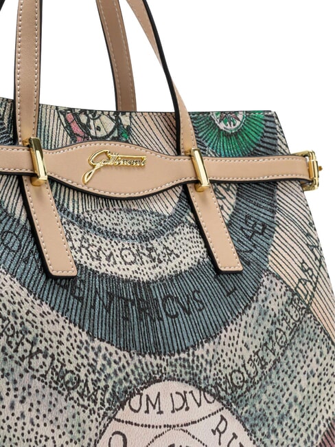 PLANETARIUM Handbag, with shoulder strap and clutch watercolor/beige - Women&rsquo;s Bags