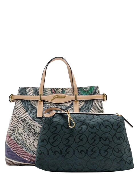 PLANETARIUM Handbag, with shoulder strap and clutch watercolor/beige - Women&rsquo;s Bags
