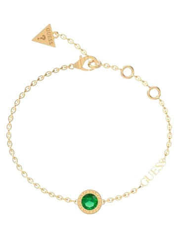 COLOR MY DAY Bracelet with cubic zirconia yellow gold/emerald - Bracelets