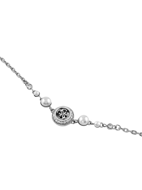 TINY PEARLY Necklace with central charm with G logo SILVER - Necklaces
