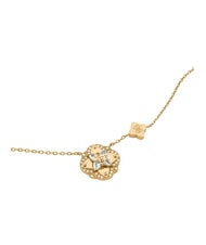 GUESS WILD FLOWER Necklace with central heart-shaped charm yellow gold - Necklaces - 2