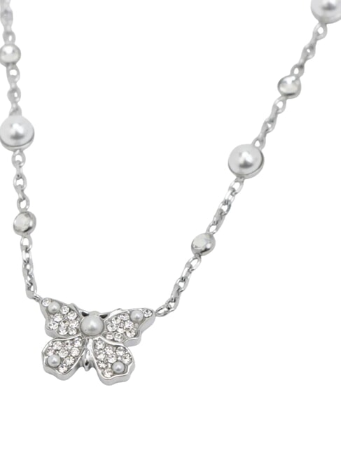 BORBOLETA Butterfly Pendant Necklace SILVER - Necklaces