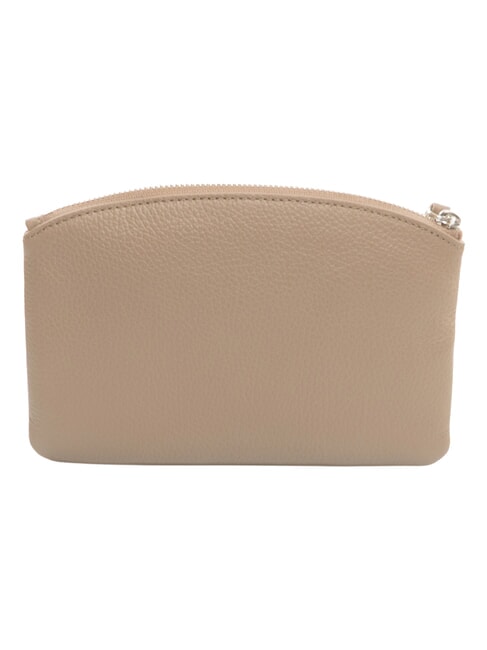 ROUNDED ENVELOPE Leather clutch bag warm taupe - Women&rsquo;s Bags