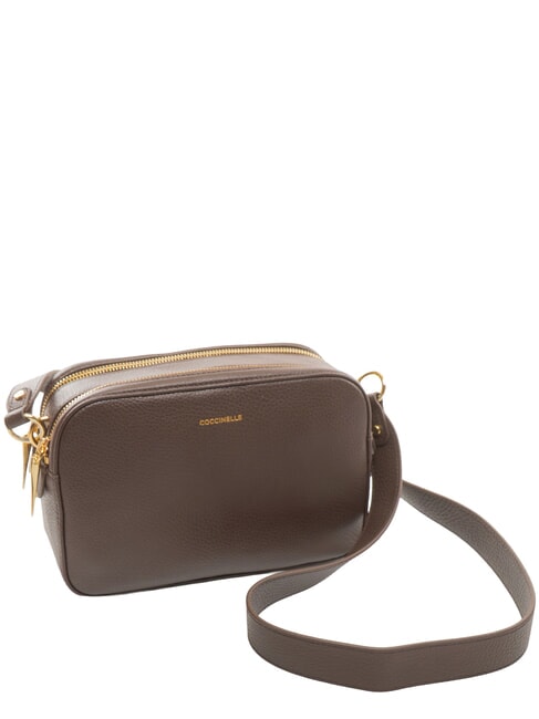 ALPHA Mini shoulder bag, in leather brunette - Women&rsquo;s Bags