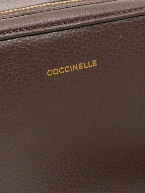 ALPHA Mini shoulder bag, in leather brunette - Women&rsquo;s Bags