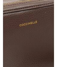 COCCINELLE ALPHA Mini shoulder bag, in leather brunette - Women&rsquo;s Bags - 4