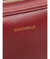 COCCINELLE ALPHA Mini shoulder bag, in leather currant - Women&rsquo;s Bags - 4
