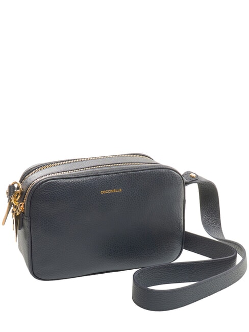 ALPHA Mini shoulder bag, in leather midnight blue - Women&rsquo;s Bags