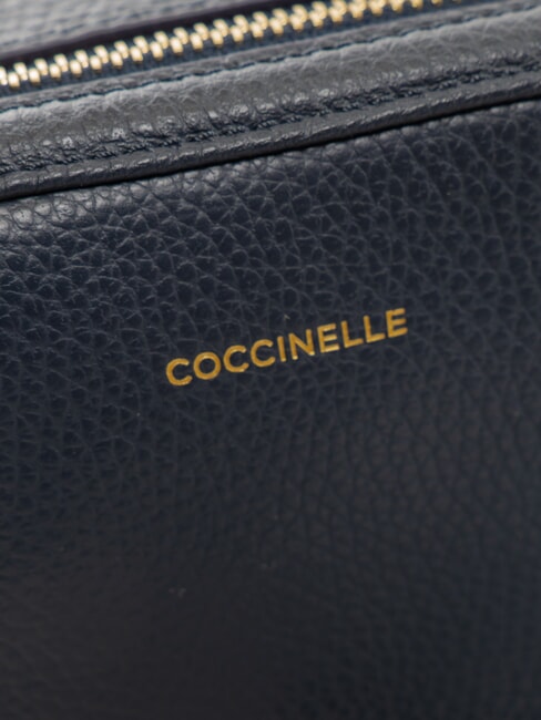 ALPHA Mini shoulder bag, in leather midnight blue - Women&rsquo;s Bags