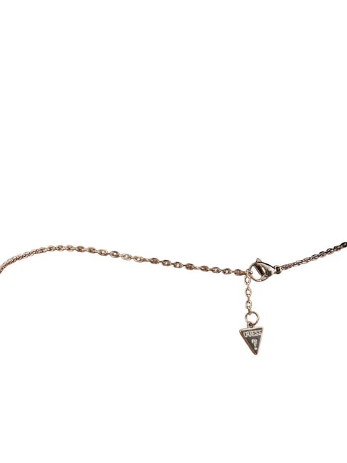 STYLISH GUESS Necklace, coin shape with logo SILVER - Necklaces