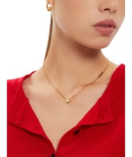 GUESS STYLISH GUESS Necklace, coin shape with logo yellow gold - Necklaces - 4