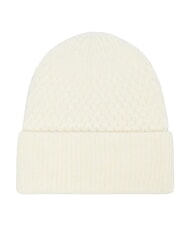 GUESS KNITTED Hat with cuff and logo on the side - Hats