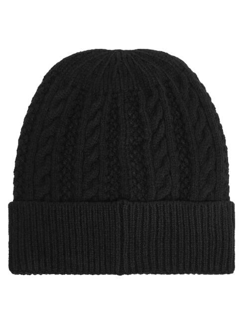 FRANCES KNITTED Knitted hat with cuff BLACK - Hats