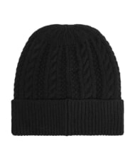 GUESS FRANCES KNITTED Knitted hat with cuff BLACK - Hats - 2