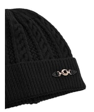 GUESS FRANCES KNITTED Knitted hat with cuff BLACK - Hats - 3