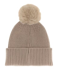 GUESS AMORETTE KNITTED Hat with pom poms taupe - Hats - 2