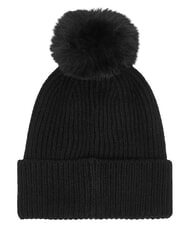 GUESS AMORETTE KNITTED Hat with pom poms BLACK - Hats - 2