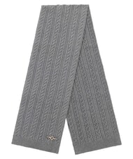 GUESS FRANCES KNITTED Scarf with braided work - Scarves