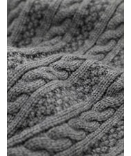 GUESS FRANCES KNITTED Scarf with braided work gray - Scarves - 3