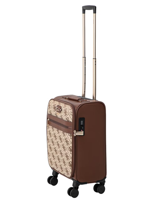 SAMANTHA 18 Hand luggage trolley latte logo / brown - Hand luggage