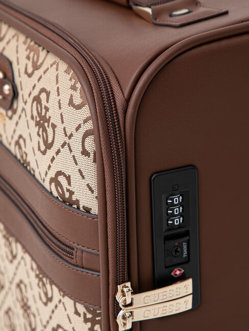 SAMANTHA 18 Hand luggage trolley latte logo / brown - Hand luggage