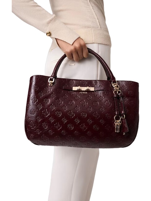CARMELLA Handbag, with shoulder strap burgundy logo - Women&rsquo;s Bags