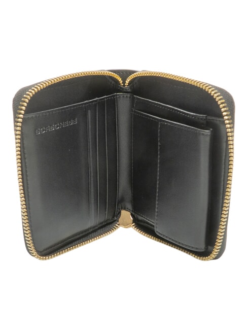BIRDIE Medium leather wallet black / natural op - Women&rsquo;s Wallets