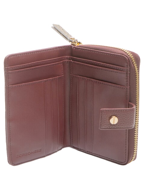 BIRDIE Medium leather wallet merlot/natural op - Women&rsquo;s Wallets