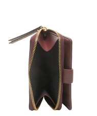 BORBONESE BIRDIE Medium leather wallet merlot/natural op - Women&rsquo;s Wallets - 4