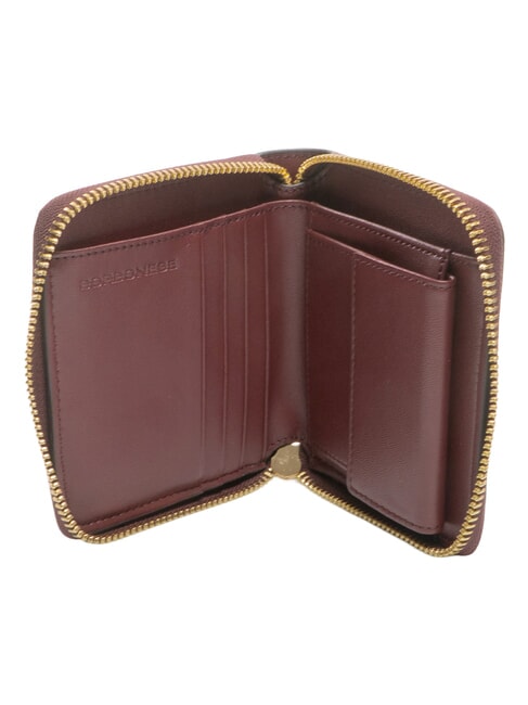 BIRDIE Medium leather wallet merlot/natural op - Women&rsquo;s Wallets