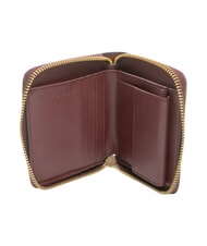 BORBONESE BIRDIE Medium leather wallet merlot/natural op - Women&rsquo;s Wallets - 2