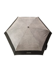 BORBONESE LOGO Mini, manual umbrella black / natural op - Umbrellas - 2