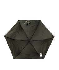 BORBONESE LOGO Mini, manual umbrella black / natural op - Umbrellas - 3