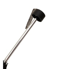 BORBONESE LOGO Mini, manual umbrella black / natural op - Umbrellas - 4