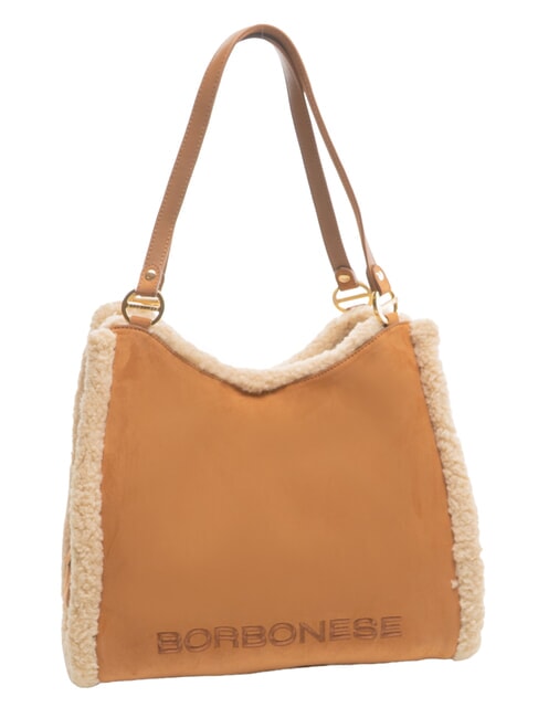 SUEDE LOGO Shoulder shopping bag leather - Women&rsquo;s Bags