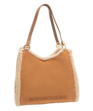 BORBONESE SUEDE LOGO Shoulder shopping bag - Women&rsquo;s Bags