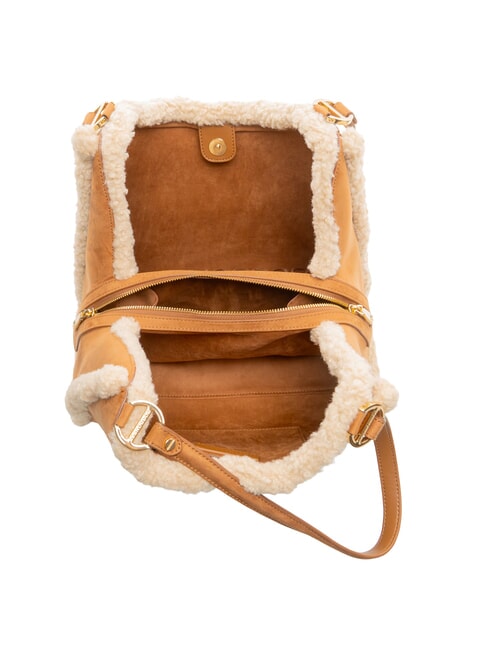SUEDE LOGO Shoulder shopping bag leather - Women&rsquo;s Bags