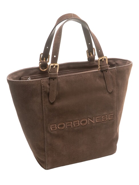 SUEDE LOGO Handbag shopping bag dark head - Women&rsquo;s Bags