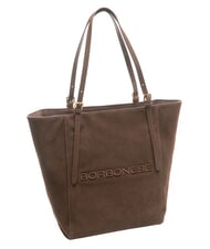 BORBONESE SUEDE LOGO Shoulder shopping bag - Women&rsquo;s Bags