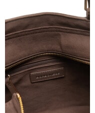 BORBONESE SUEDE LOGO Shoulder shopping bag dark head - Women&rsquo;s Bags - 5