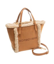 BORBONESE SUEDE LOGO Handbag with shoulder strap leather - Women&rsquo;s Bags - 3