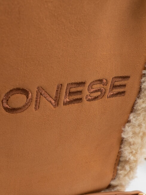 SUEDE LOGO Handbag with shoulder strap leather - Women&rsquo;s Bags