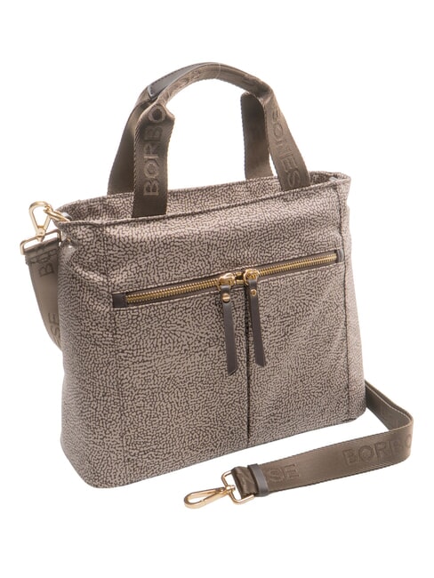 FLEXOS ZIP Handbag with shoulder strap natural op/dark brown - Women&rsquo;s Bags