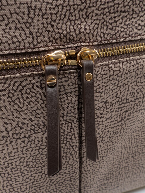 FLEXOS ZIP Handbag with shoulder strap natural op/dark brown - Women&rsquo;s Bags