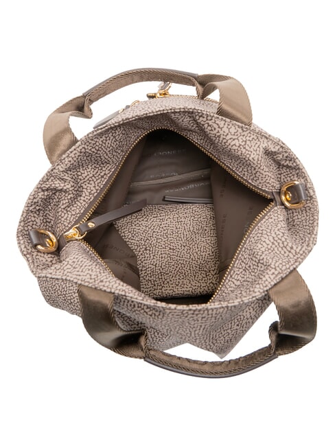 FLEXOS ZIP Handbag with shoulder strap natural op/dark brown - Women&rsquo;s Bags